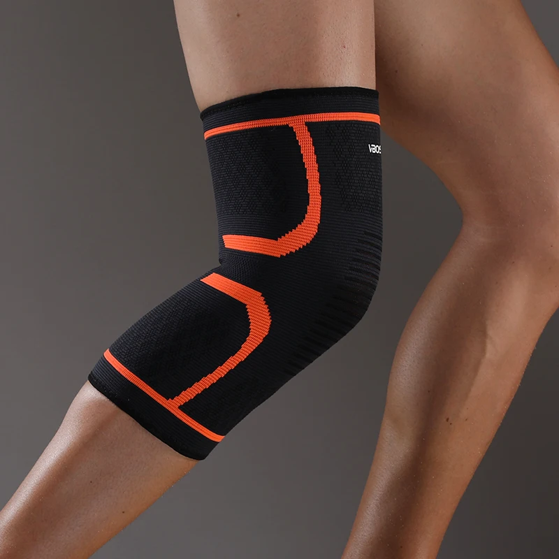 1 Pc Elastic Breathable Compression Knee Support Sleeve for Basketball Running Cycling image 2