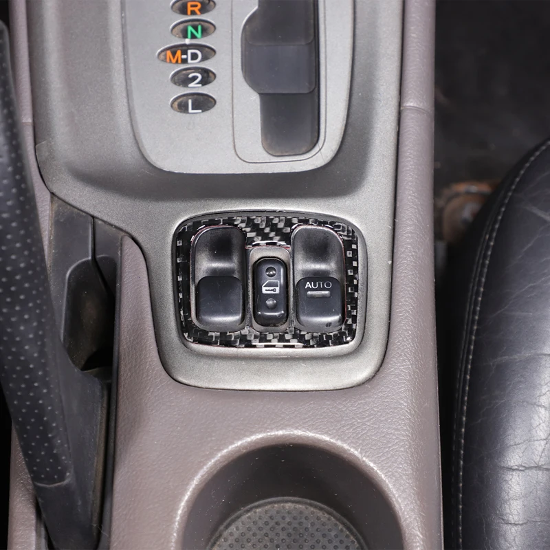 

For Toyota Celica 2000-2005 Soft carbon fiber Window lift switch sticker Trim Decorative Frame Car Accessories
