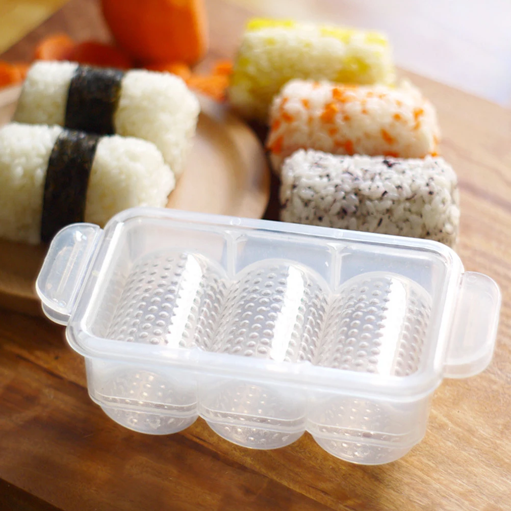 

2Pcs Long Three Grid Sushi Mold Premium Material Easy Use Homemade Sushi Maker DIY Accessory for Home and Restaurant