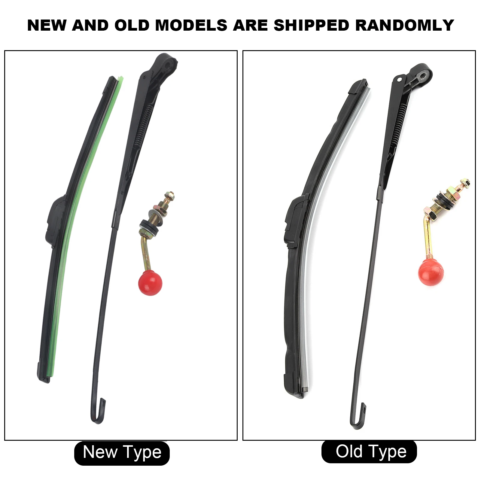 UTV Manual Hand Operated Windshield Wiper Blade Universal Replacement Kit Windshield Wiper Blades Universal Wiper Blade