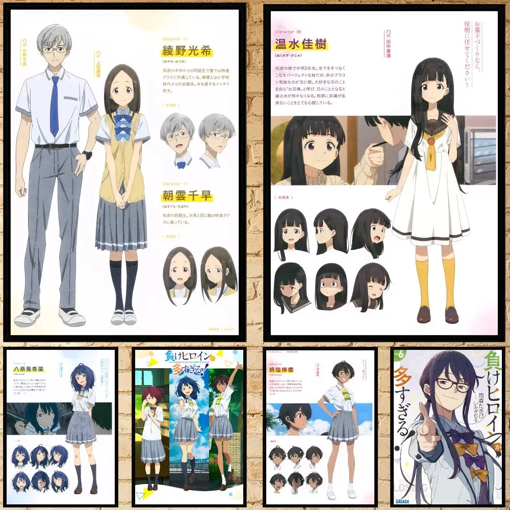 anime Too Many Losing Heroines! Poster Poster HD Waterproof Self-adhesive Art Print Wall Decor for Bedroom Living Room Gift