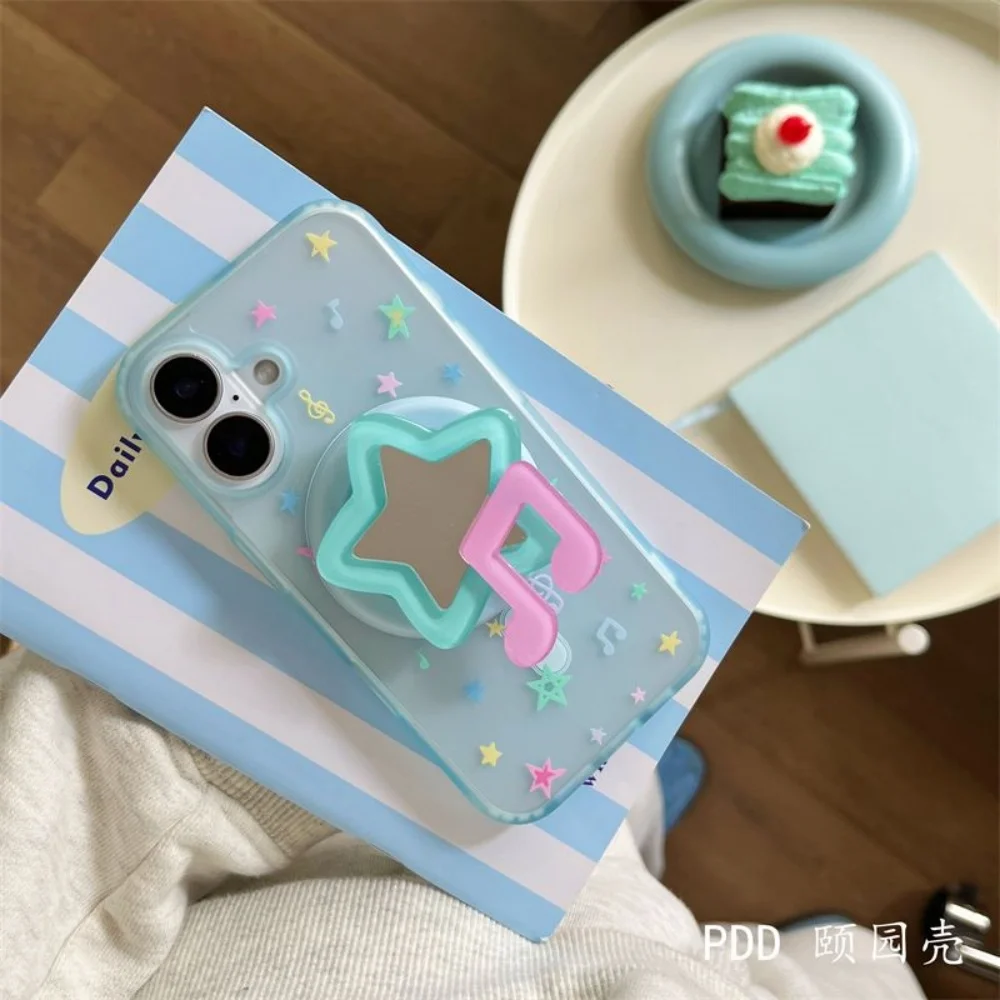 Koreańskie urocze lustro do telefonu magnetycznego Magsafe Griptok Grip Tok Stand do iPhone'a 16 Składane etui do ładowania bezprzewodowego Pierścień uchwytu