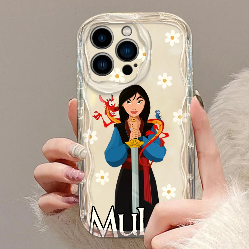 Mulan Cute Cartoon Disney dla Apple iPhone 15 14 13 12 11 XS XR X 8 7 Pro Plus Max Miękkie, przezroczyste etui na telefon Wave Oil