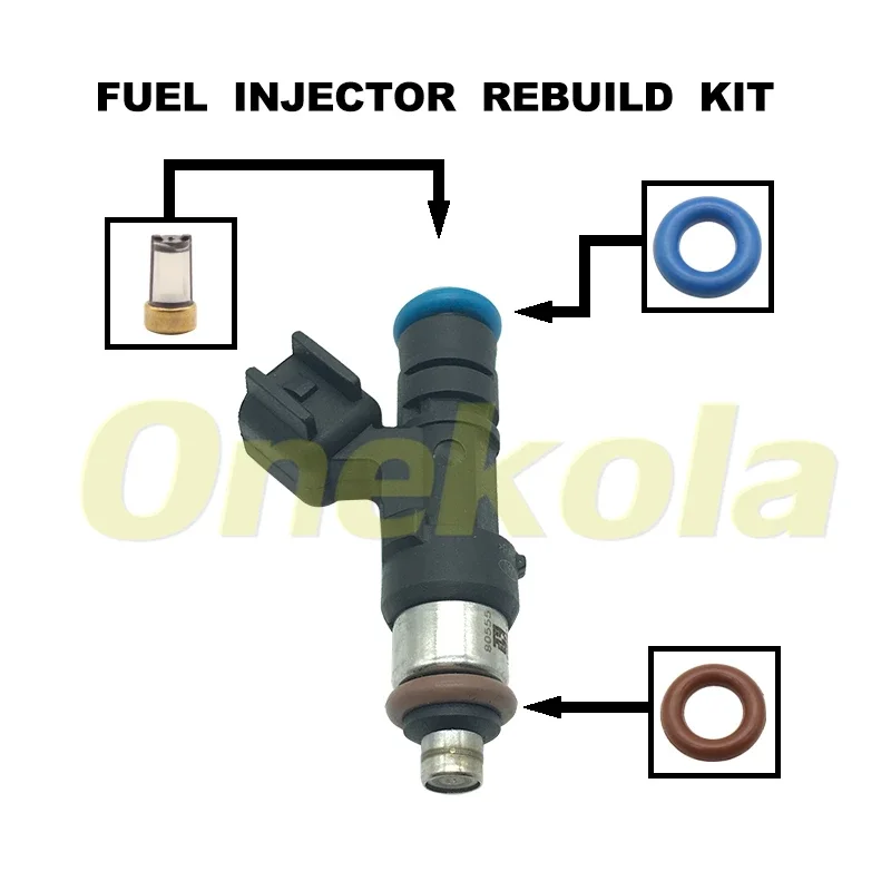 

Fuel Injector Service Repair Kit Filters Orings Seals Grommets for 0280158055 Fit For 05-10 Ford Mustang 4.0L Ranger 4.0L V6