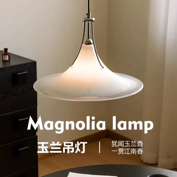 Magnolia Pendant Light Glass LED Pendant Light Creative Chandelier for Villa Bedroom Foyer Home Decor