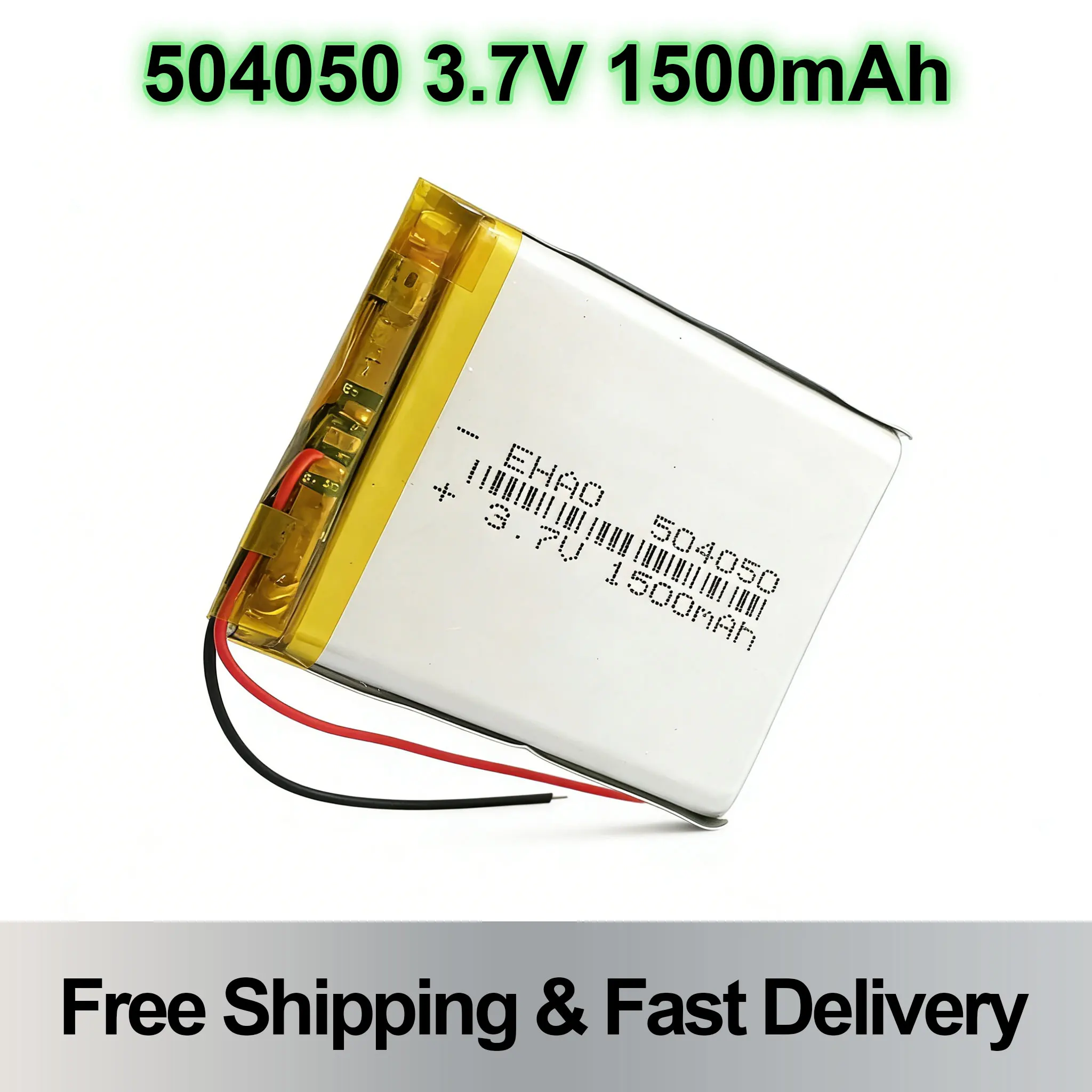 

3.7V 1500mAh 504050 Lipo Battery Rechargeable Li Battery For Speaker GPS Camera PSP DVD MP3 Recorder
