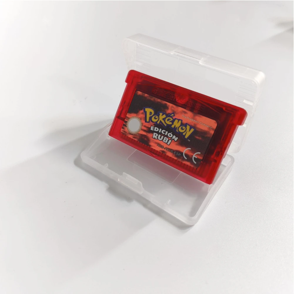 Cartucho de videojuego GBA de 32 بت، سلسلة بوكيمون (الزمرد/الأحمر fuego/LeafGreen/Ruby/Sapphire)، الإصدار ESP، regalo para niños #3