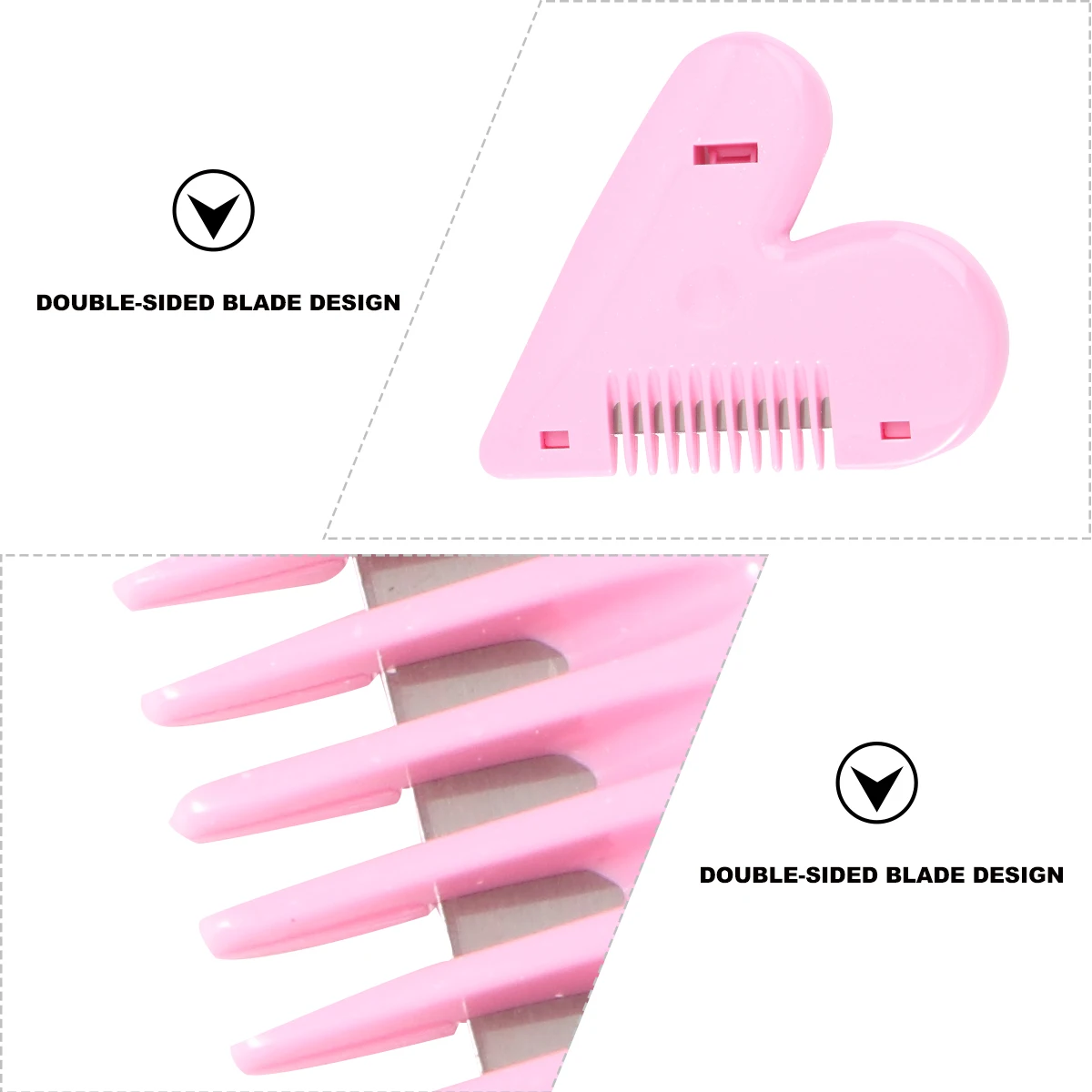 

Portable Self-Service Hair Trimmer Double- Comb Knife Steel Blade Easy to Use for All Hair Types