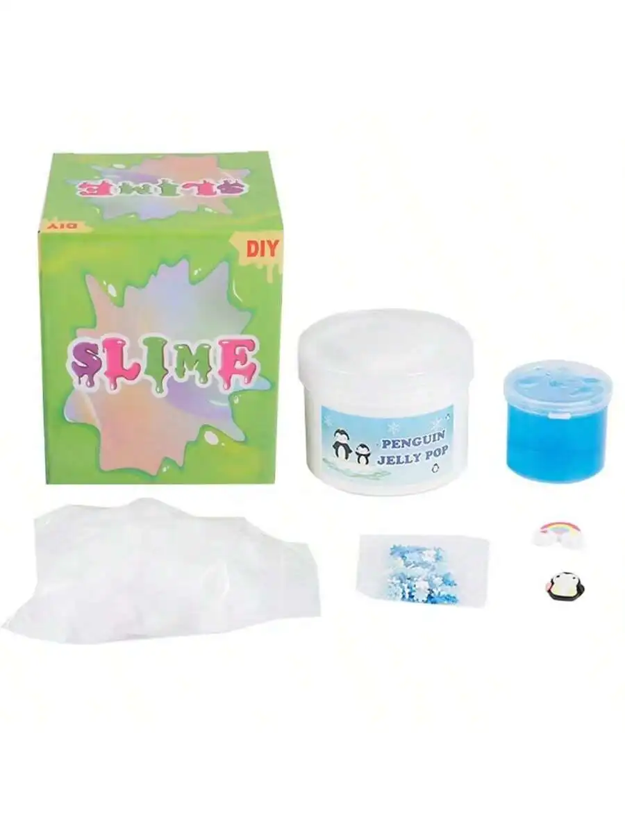 

Penguin Slime Making Experience | Springy Blue STEM Clay and Sensory Dough Set | Creative Crafts with Storage Bag | Perfect Holi