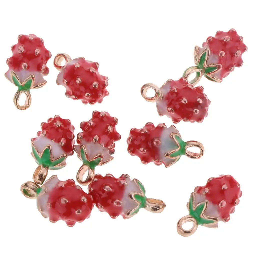 

Strawberry Fruit Shape Pendant Jewelry Making Pendant for Girls