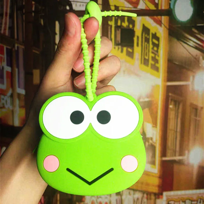 Аниме-сумка для хранения монет Cinnamoroll Kero Kero Keroppi, большая вместительная сумка для хранения монет, брелок для ключей, портативная сумка для хранения наушников Kawaii