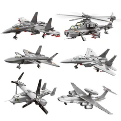 J15 Creative Assembly WW2 Aircraft Building Blocks, F-15 Fighter Model Bricks, DIY City Military Boys' Birthday Gift Adult Toys