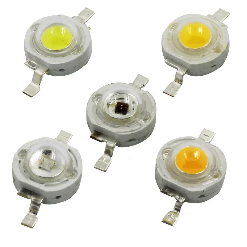 10PCS LED 1W 3W Bulbs High Power Lamp Beads Light Pure Chips 35mli 45mli 3V Pink White Red Blue Green Yellow for Blubs Downlight
