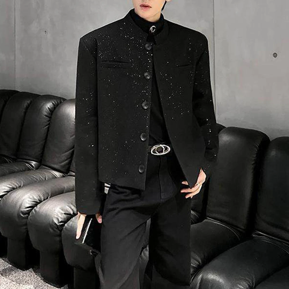 2026 Winter New Men's Solid Color Long-Sleeved Jacket American Retro Fashion Trend High Street Casual Loose Simple Men's Top