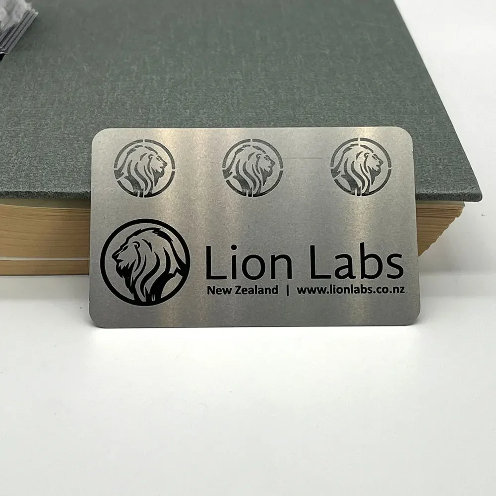 Membership VIP ID Card Custom Matte Black Stainless Steel Metal Business Cards