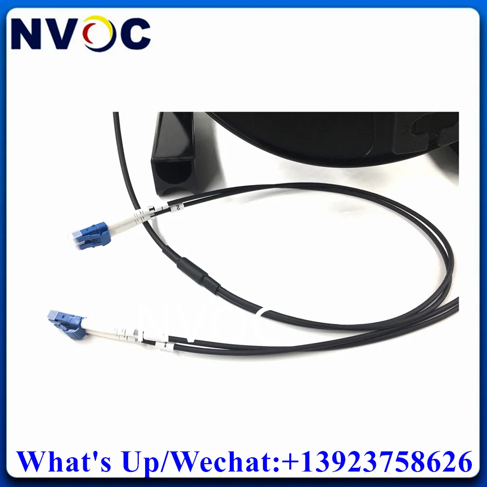 2Core SM G657A1,4.0mm,100/150/200M LC/UPC-LC/UPC Armored Duplex Fiber Optic Cord with Protable Reel,2C Fibre Jumper Cable