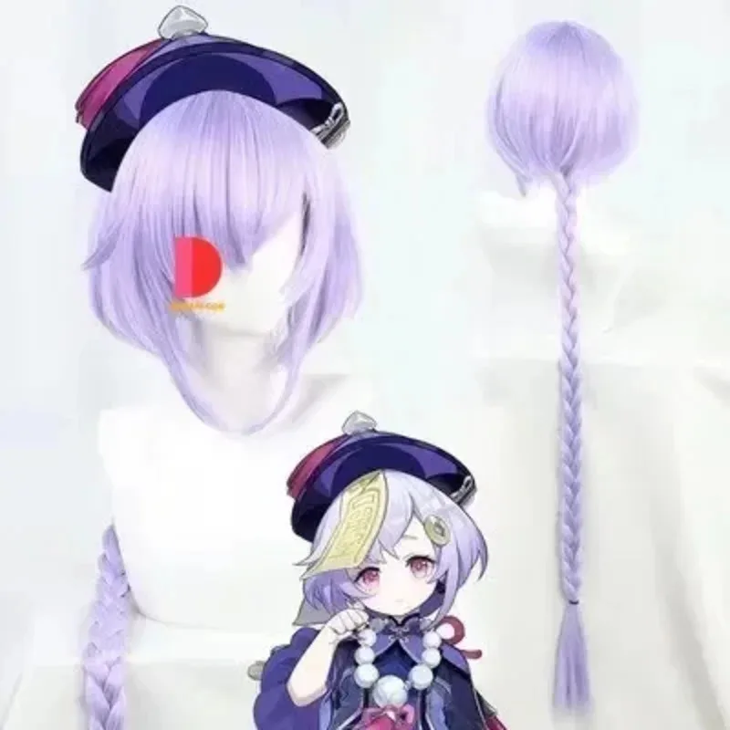 Genshin Impact Qiqi Cosplay Costume Zombie Girl Qi Qi Dress Hat Spells Socks Halloween Outfit for Women Kids Comic Con Hot S # 1