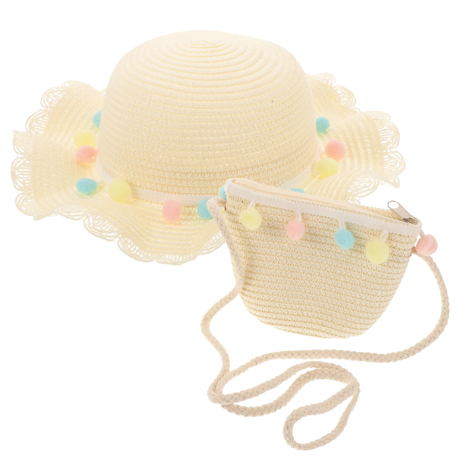

Kids Beach Hat Summer Straw Hat for Baby Girl Lightweight Comfortable Sun Protection Travel Beach Holiday Bamboo Bucket Hats