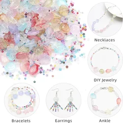 20pcs Cute Mini Starfish Jewelry Accessories Mixed Shape Crystal Glass Small Fish Jewelry Accessories Snail Jewelry Accessories