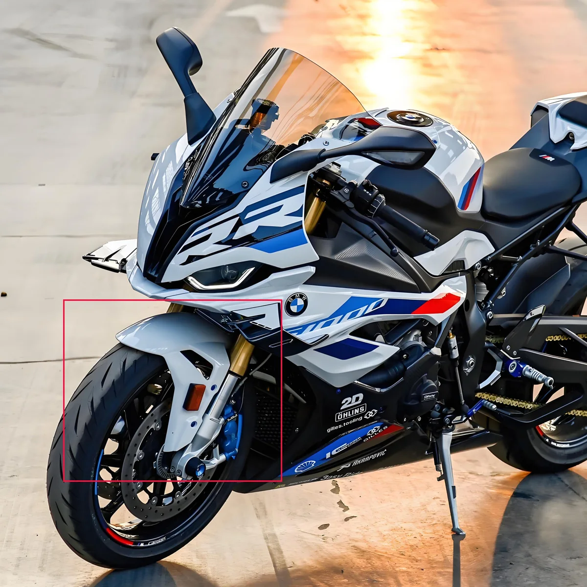 3K ألياف الكربون الجبهة الطين سبلاش عجلة درابزين لسيارات BMW S1000RR S1000R M1000RR M1000R 2019 2020 2021 20222 2023 2024 2025 #3