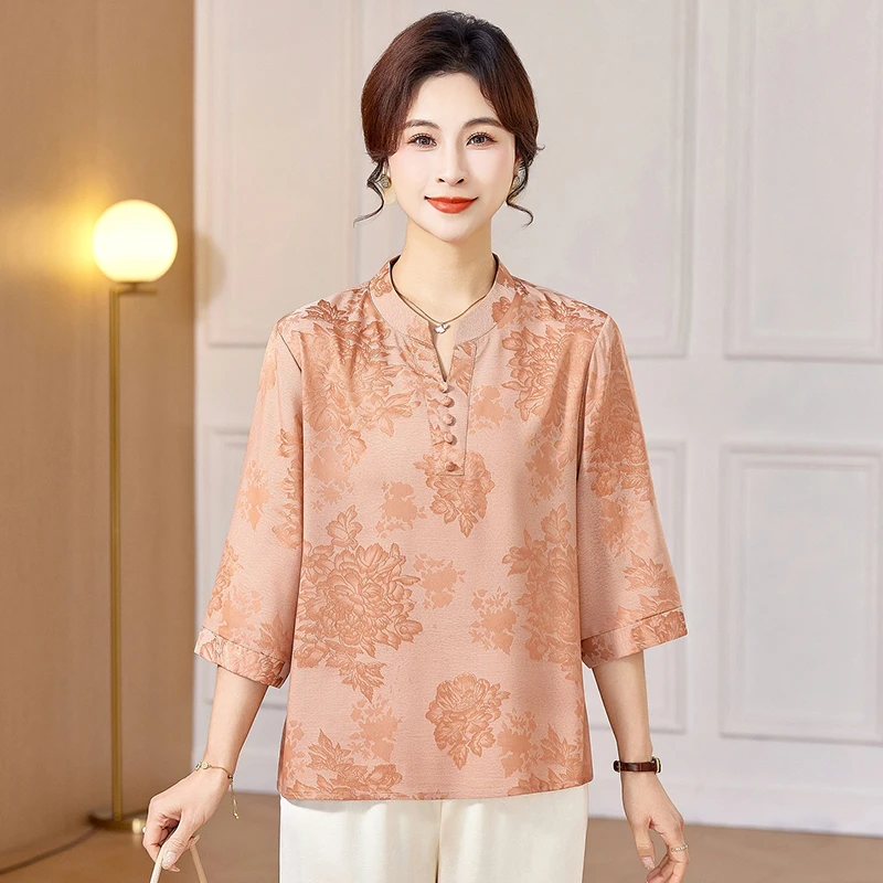 

Весна 2026: Новая женская футболка с вышивкой и воротником-стойкой, модная, приталенная, дышащая, износостойкая