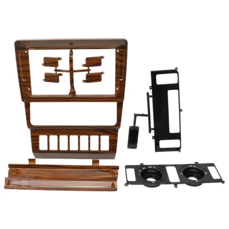 For Mercedes Benz W124 1984-1997 9 Inch Woodgrain Radio Fascia Dash Panel Kit with Wiring Harness Options