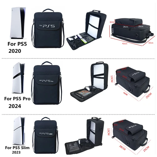 Imagen 2 del producto Estuche de transporte de viaje portátil para PS5/PS5 Slim/PS5 Pro, bolsa de almacenamiento protectora, mochila para consola de juegos Playstation 5