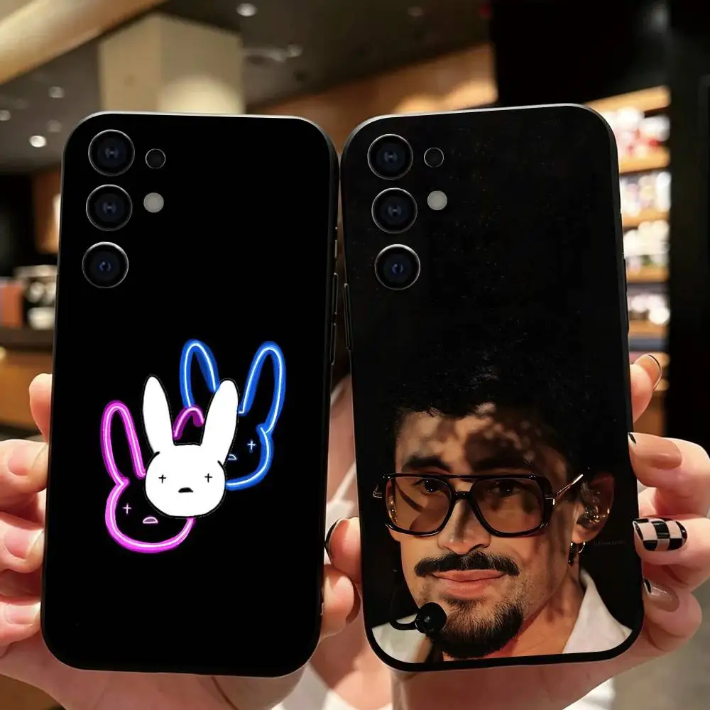 Pop star Bad Bunny Phone Case For Samsung S26,S25,S24,S23,S22,S21,S30,Ultra,Plus,Fe,Lite,Note,10,Black Cover Gift