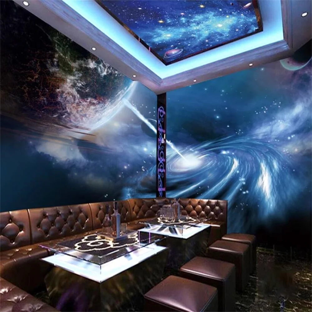 Custom Fantasy Universe wallpaper for living room Starry Sky Wall Paper Children's Room 3D Wall Painting Bar Indoor KTV Ceiling