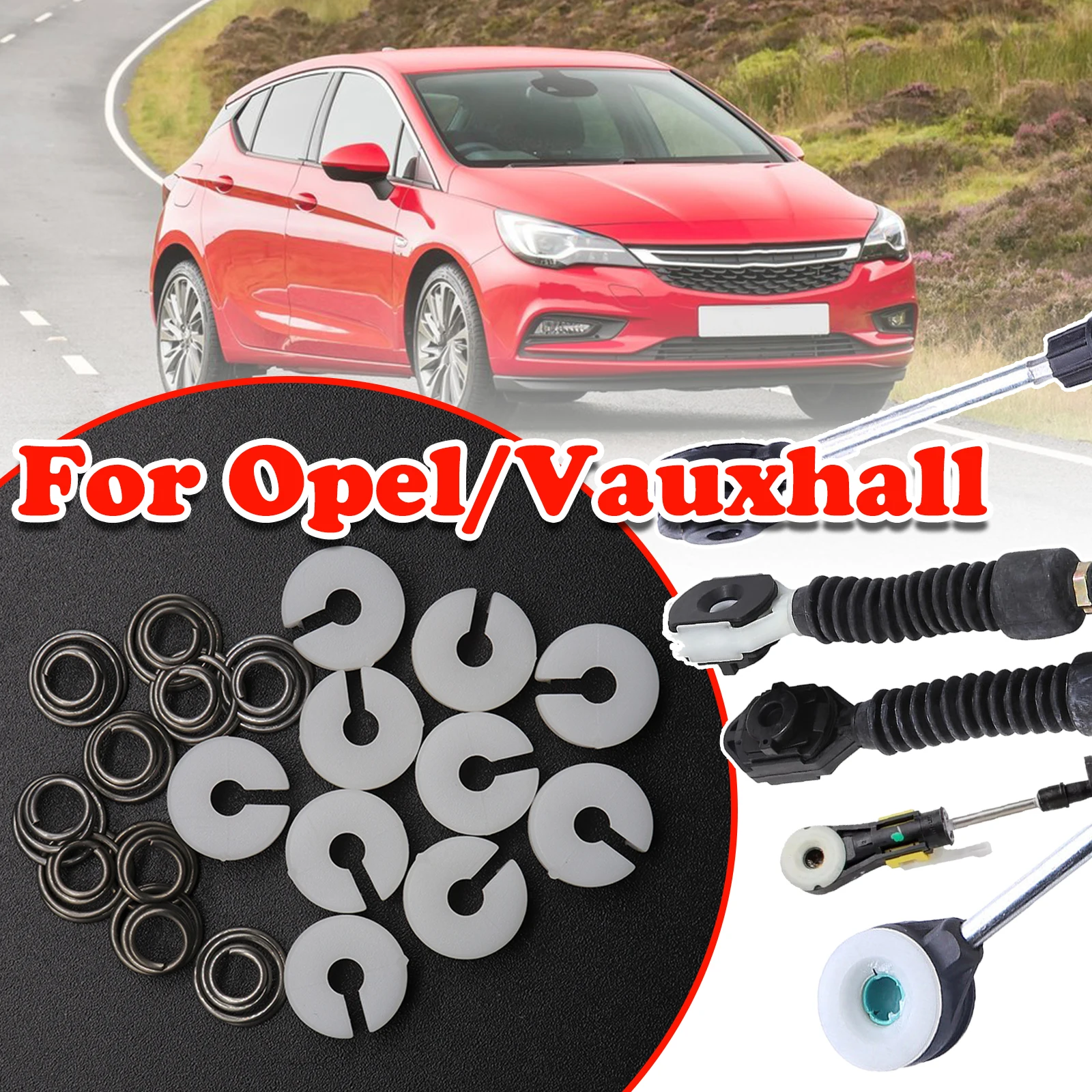 For Opel/Vauxhall Manual Gearbox Shift Cable Linkage Control Bushing Gear Shifter Lever Connect Bush Spring Repair Accessories