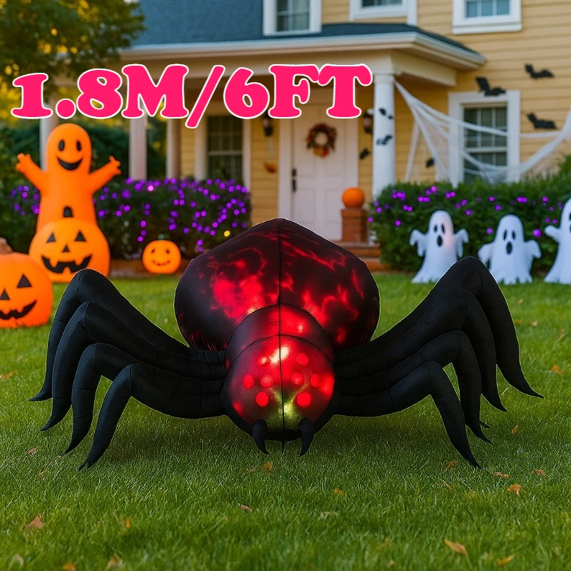 

6FT Outdoor Holiday Decorations Halloween Inflatable Toy Shadowstalker Garden Party Built-in LED Lights Up Ghost for Yard Garden