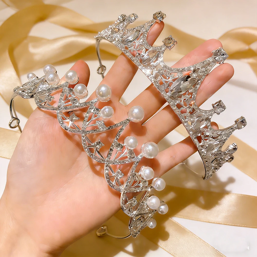 

Princess Crown Hairband for Girls European And American Children's Headwear Diamond Decorated Birthday Girl's Headband