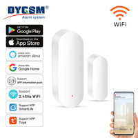 WiFi Smart Door Sensor, Secure Your Home With Tuya App Control, Door/Window Detection, Compatible With Alexa And Google.