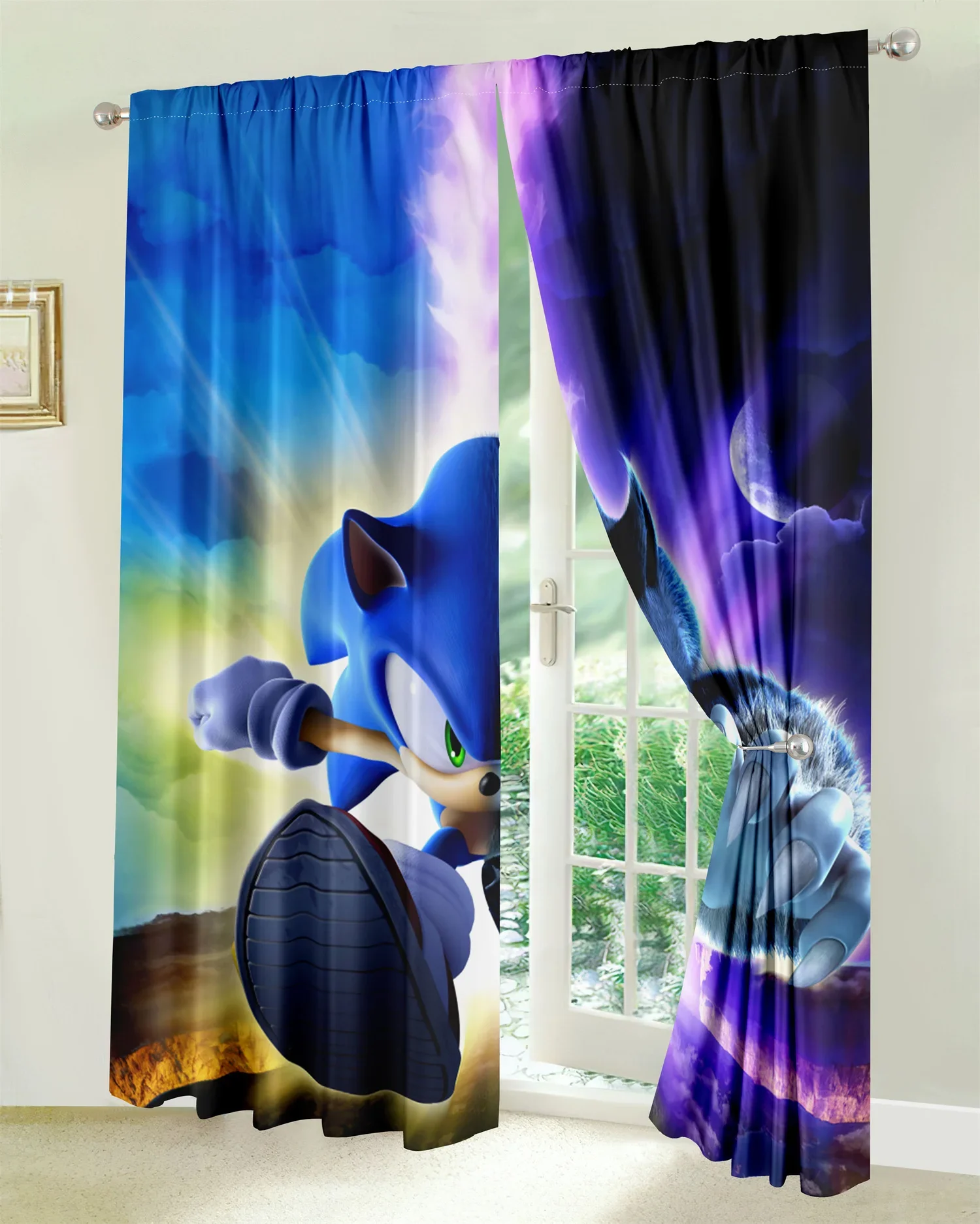 Cartoon Cute Lovely Kids Child Like Gift Light Filtering Drape Window Curtains for Living Room Bedroom Kitchen 2 Pieces Decor