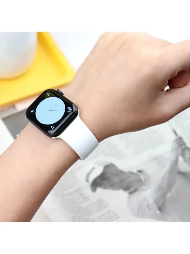 Silikonarmband für Apple Watch 44mm 45mm 40mm 41mm 42-38mm 45mm Sportarmband iWatch Serie 8 7 6 5 4 3 SE 9 Ultra 2 49mm