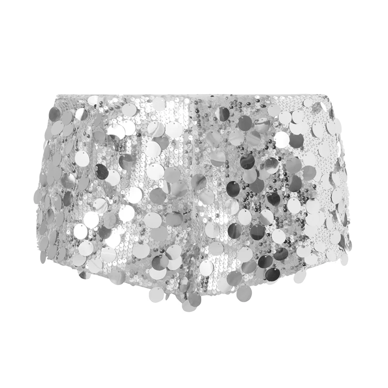 Maemukilabe-pantalones cortos Rave para Festival de Música, pantalones cortos elásticos de cintura baja con lentejuelas brillantes para vacaciones, ropa de calle, trajes de coqueta