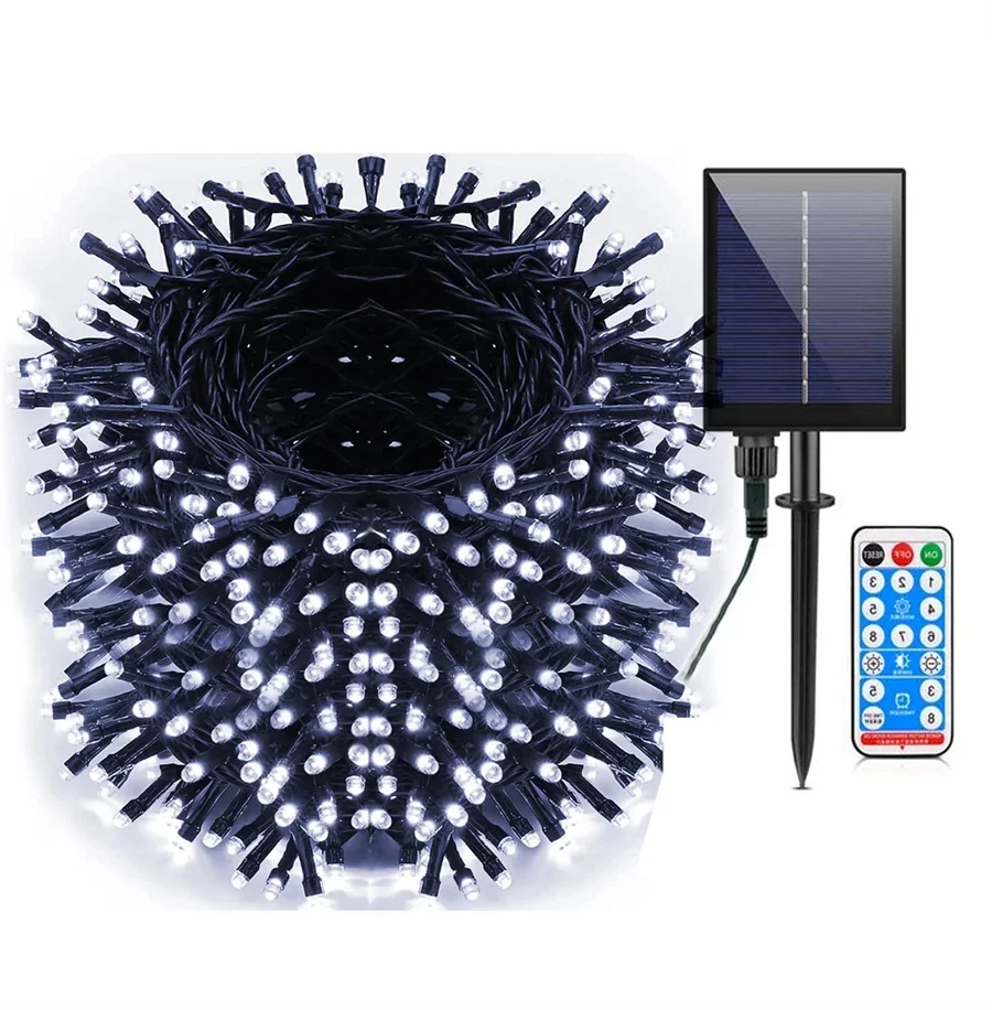 500/1000 LED Solar Christmas Lights With Remote Outdoor Solar String Light Waterproof Solar Fairy Light for Tree Garden Decor