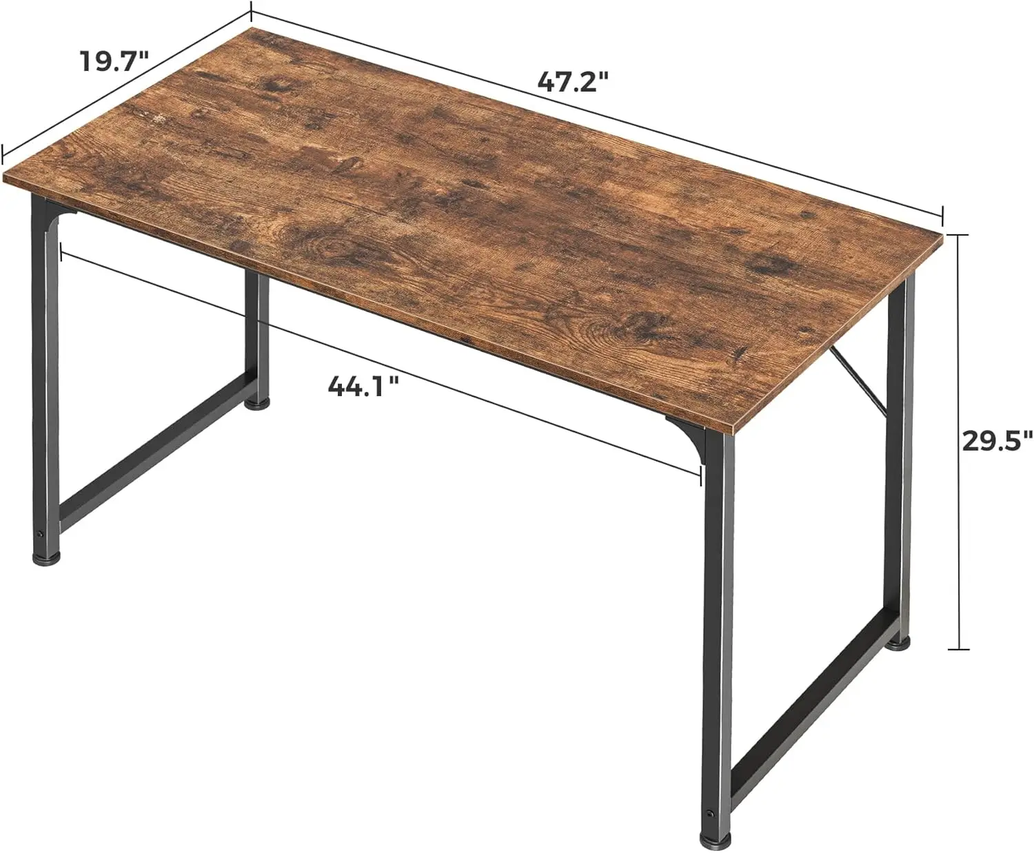 Computer Desk, 48 Inch Office Desk, Gaming Desk with Storage, Writing Desk Work Desk for Home Office, Study, Modern Simple Desk,