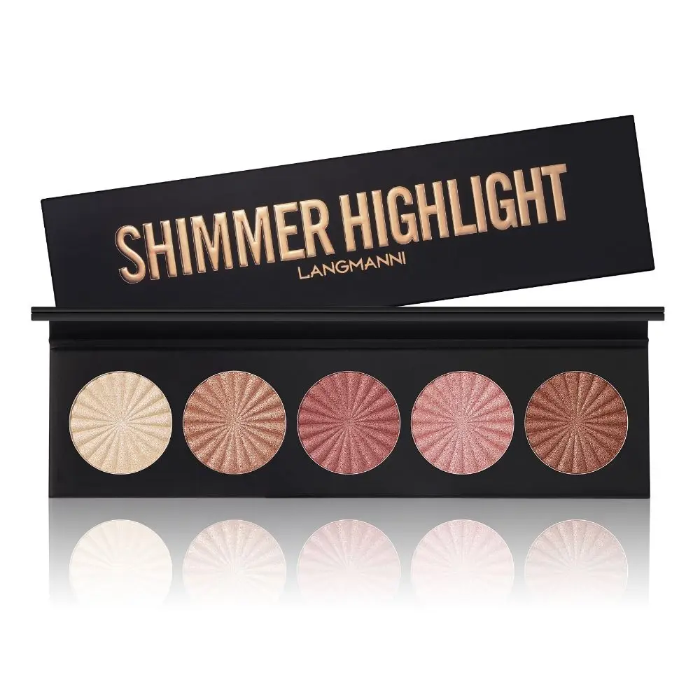 

5 Colors Highlight Palette Easy To Color Natural Brightening Contour Grooming Palette Smooth Long Lasting Makeup Tool Cosmetics