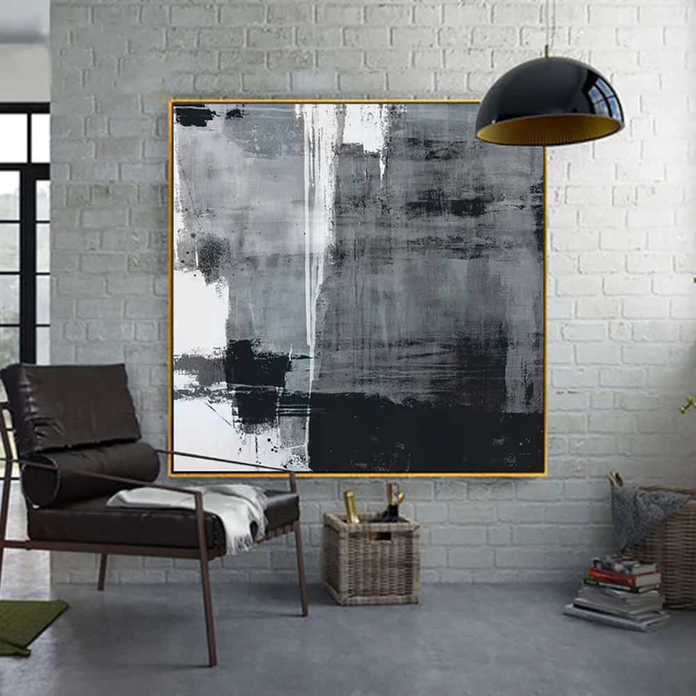 Abstract Painting Modern Simple HandPainted Oil Painting On Canvas Nordic Style Handmade Wall Art Modern Home Bedroom Decoration