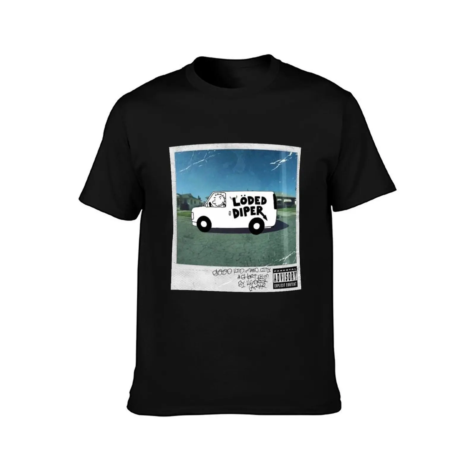 Loded Diper T-Shirt, Summer Casual Cotton Tee, Oversized Streetwear Tops, Vintage Graphic Print, Loose Fit Short Sleeve