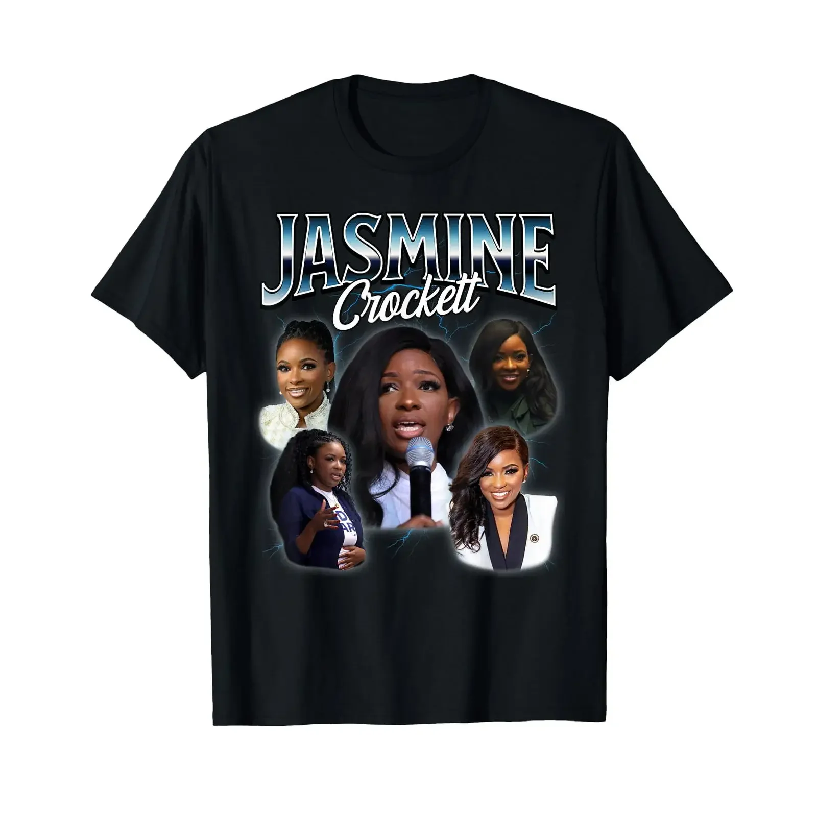 Jasmine Crockett Bootleg Style Rap T Shirt vintage Washed streetwear Breathable designer clothes Unisex fashion Comfortable