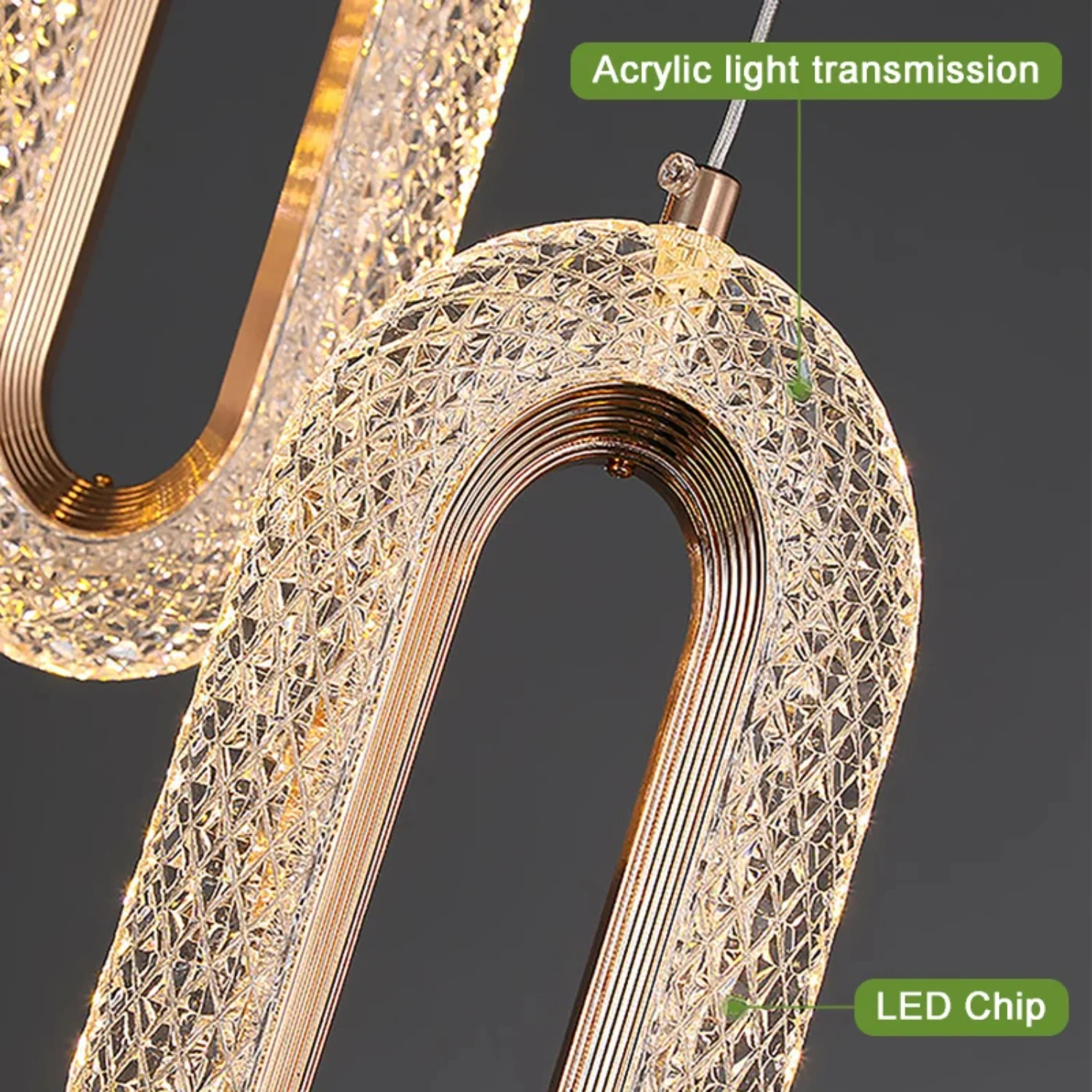 Modern Crystal LED Pendant Lâmpadas, Iluminação Interior Decoração Luzes, Quarto Pendurado Lâmpada, Novo