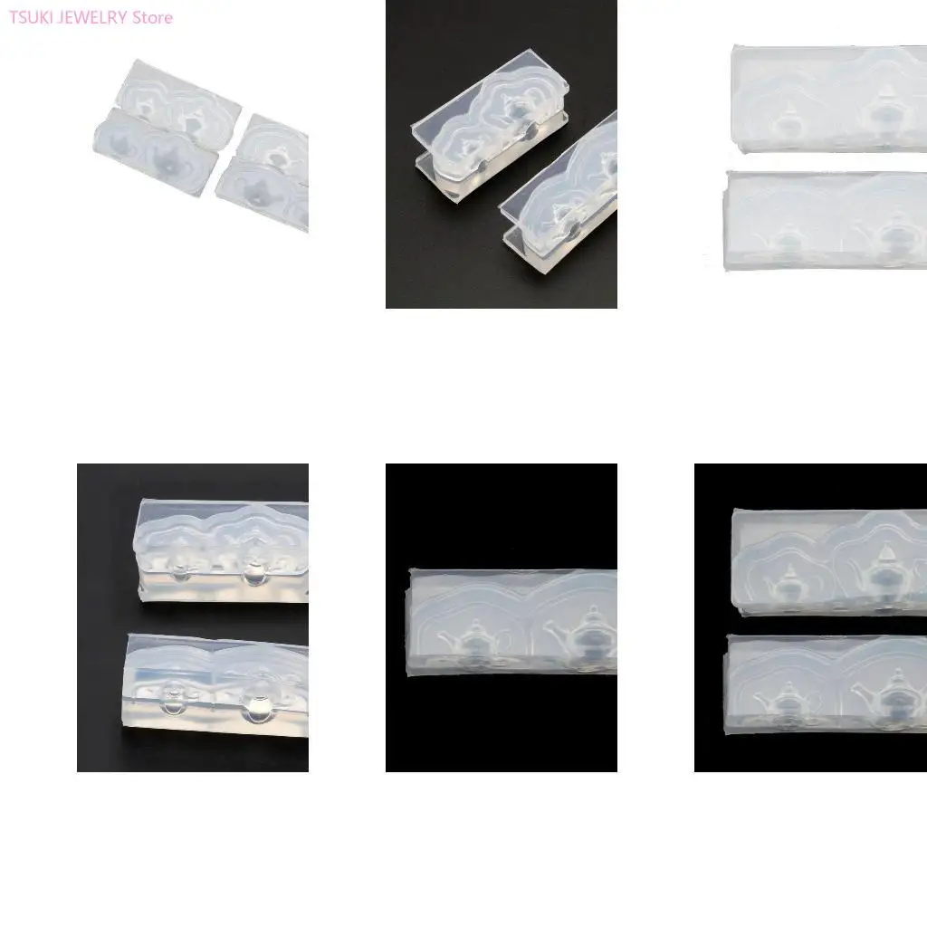 62KE DIY Toy Casting Mold Silicone Molds Resin Mold Mini Teapot Making Craft Tool