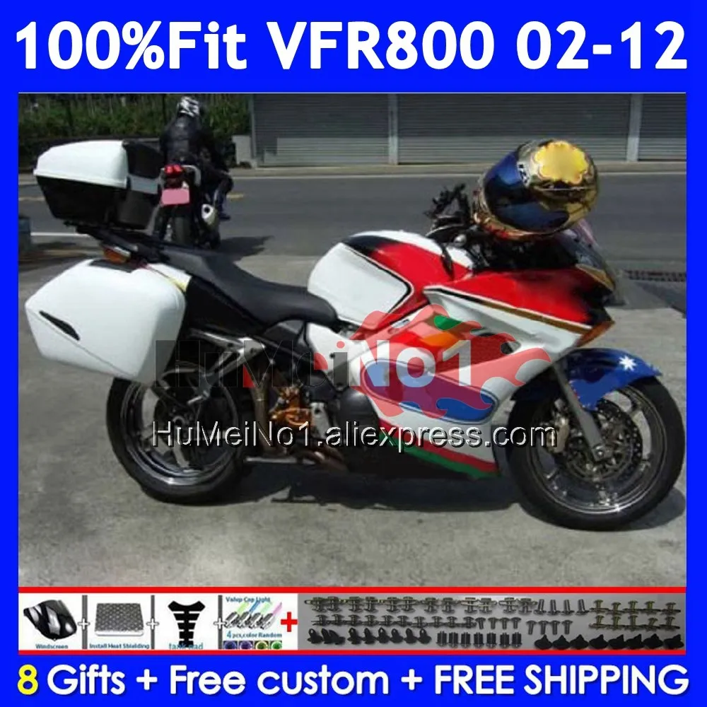 Interceptor For HONDA VFR800 VFR 800RR 800 RR 2002 2003 04 2005 2006 2007 46No.28 VFR800RR 08 09 10 11 12 Red blue Fairings