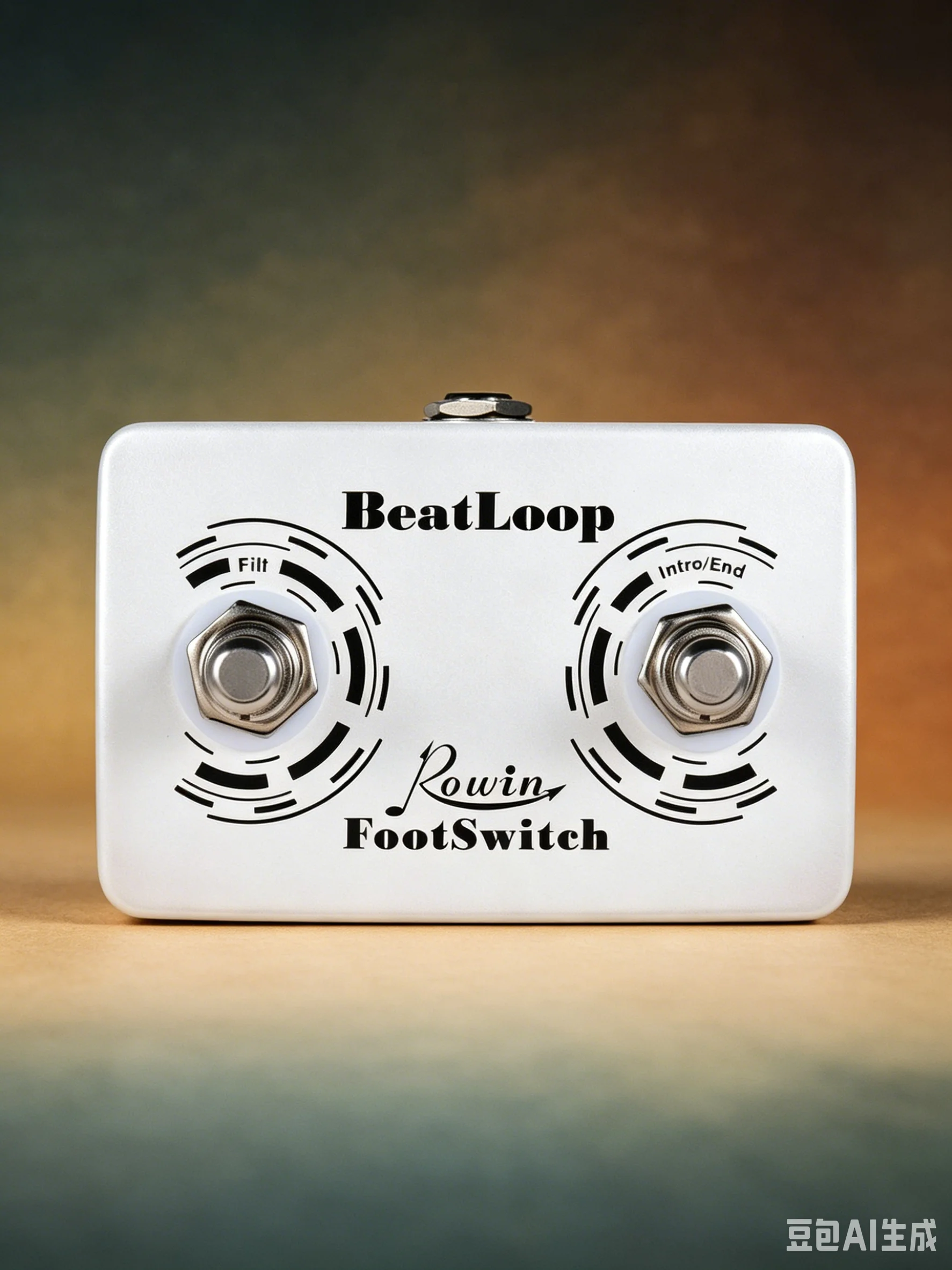 Rowin LFS-01 Footswitch Universal Dual TRS Momentary Footswitch, Compatible Pedal, Zinc Alloy Compact Control Foot Switch