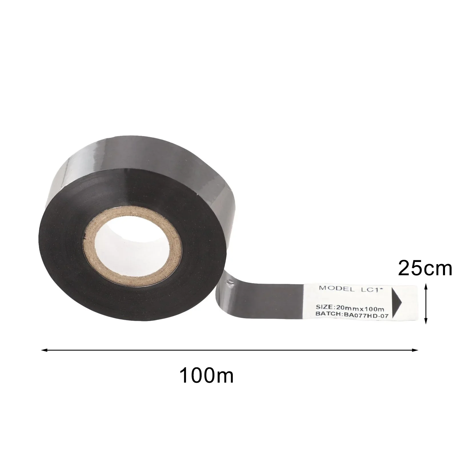 

Black Ribbon Suitable For For HP 241/DY 8 Date Printing Good Adhesion Clear Stamps Easy Application 100m Length