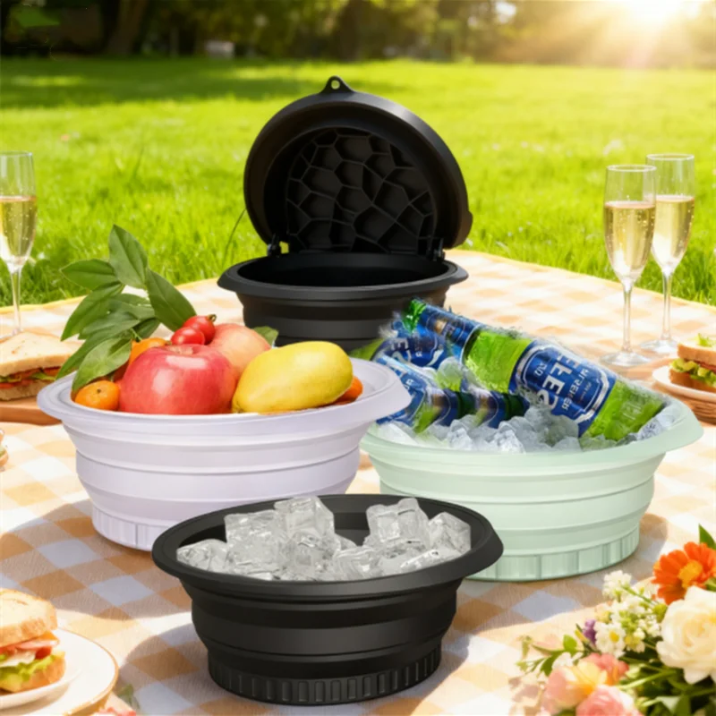 

NEW 1PCS Foldable Face Ice Bath Bowl, Large Silicone Bowl for Home Skin Care, Portable Ice Dipping Therapy for Facial Treatment