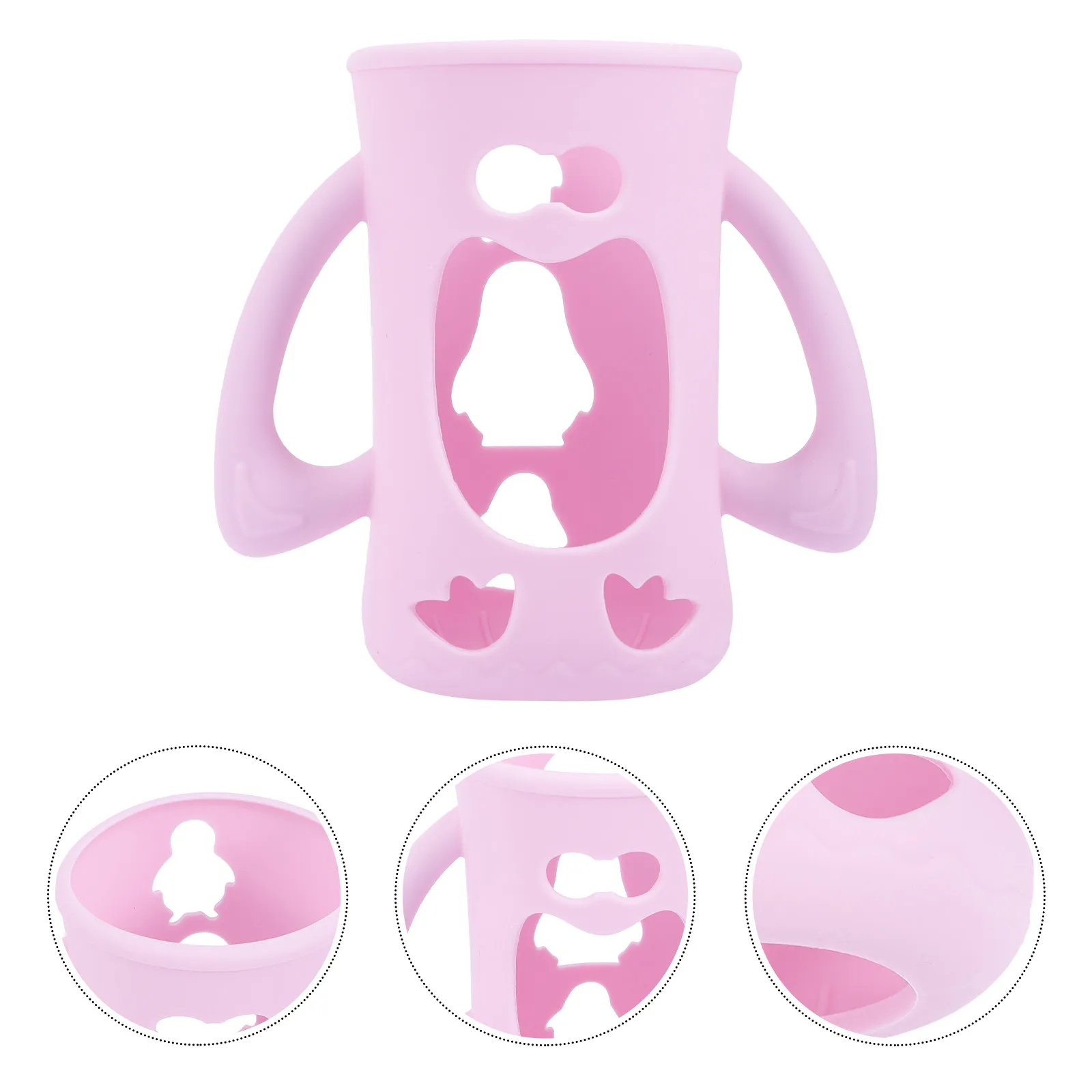 

Silicone Baby Bottle Cover Sleeve Infant Glass Protection Durable Wear Resistant Stylish Minimal Look Gift Baby Bottle Sleeve