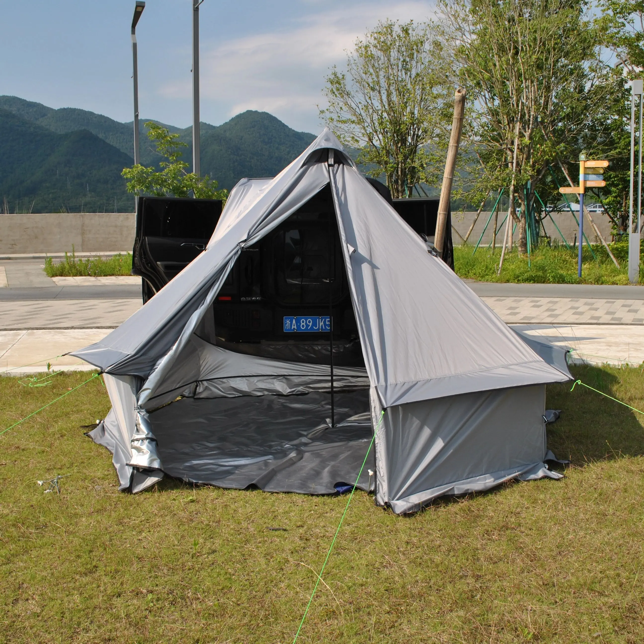 

7/8 Person Glamping Luxury Mongolia Yurt,Pyramid Tent Luxury Large Space,New Yurt Tent Outdoor Camping,Hiking Travelling